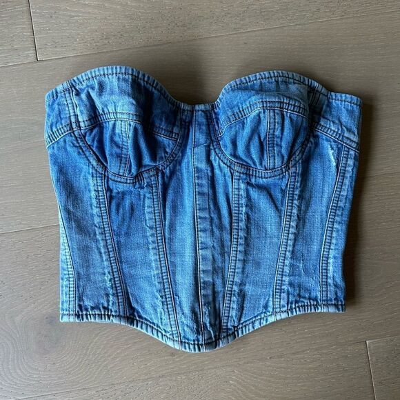 ERMANNO SCERVINO • Strapless Crop Top - Picture 1 of 7